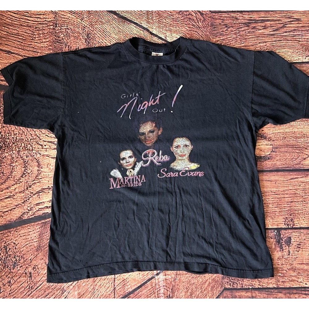Girls' Night Out Tour T-Shirt Reba McEntire Martina McBride Sara Evans XL